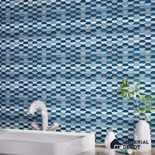Hexagonal Wall & Floor Tile TL 07237 D Alpi 8002 GLM (Silver) 1 ft x 1 ft Ceramic Matte Finish - 9 mm | 2 mm Spacer is Mandatory | Please Expect a Slight Variation of Pattern